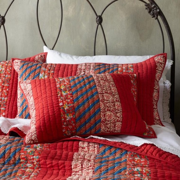 Sundance Bedding Merriflower Sham Pillow Case Standard Quilted Cotton Sundance Catalog